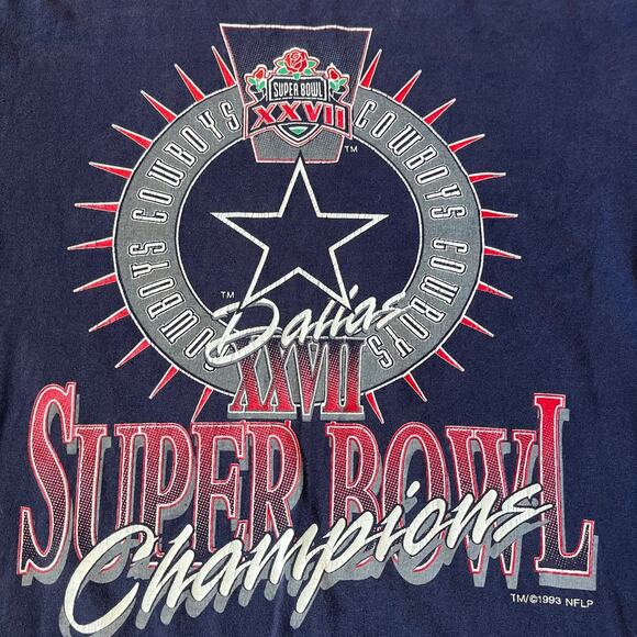 Dallas Cowboys 30 Year Old Vintage Single Seam T Shirt Mens MD - Picture 2 of 8